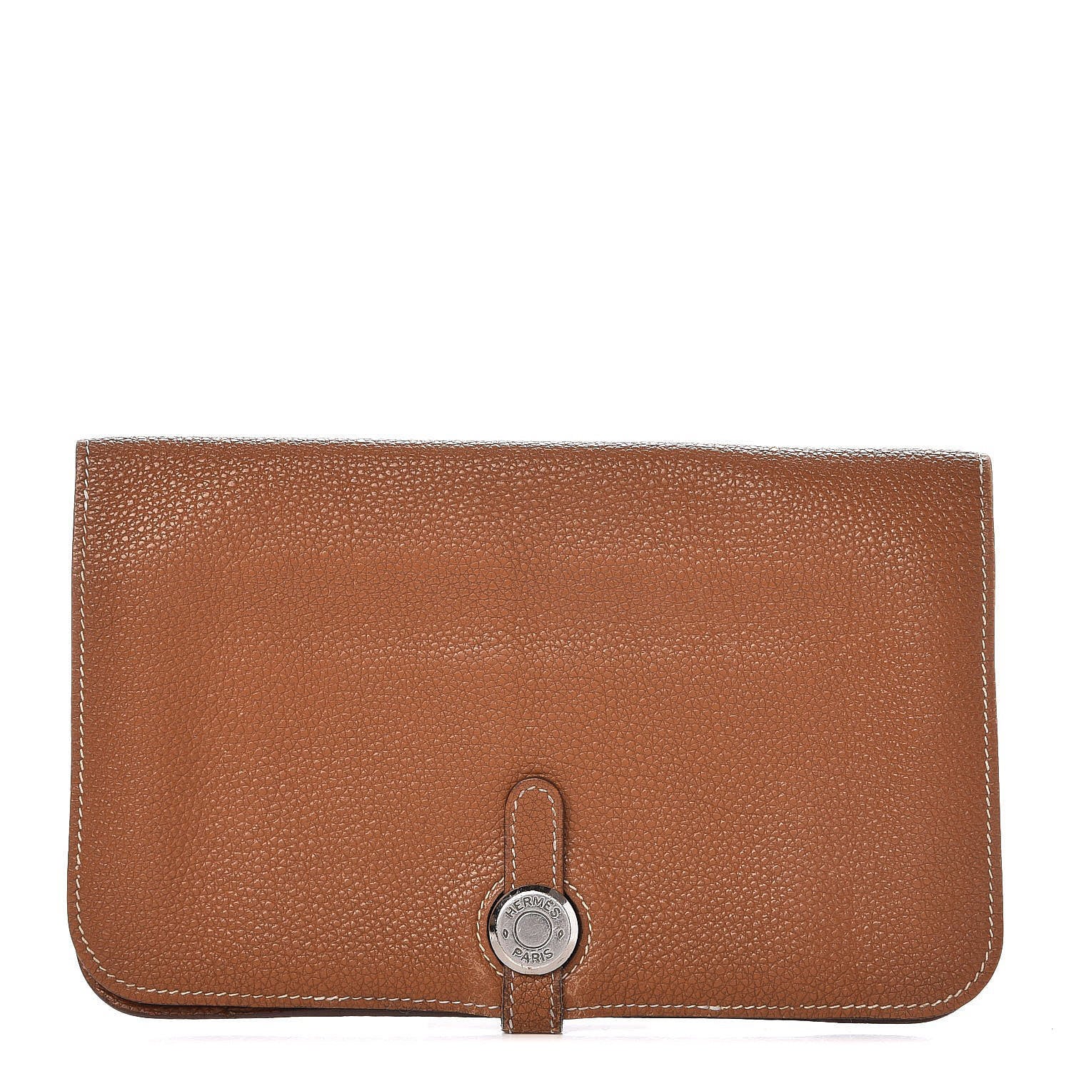 Hermes Taurillon Clemence Dogon Duo Wallet Gold 1 of 12