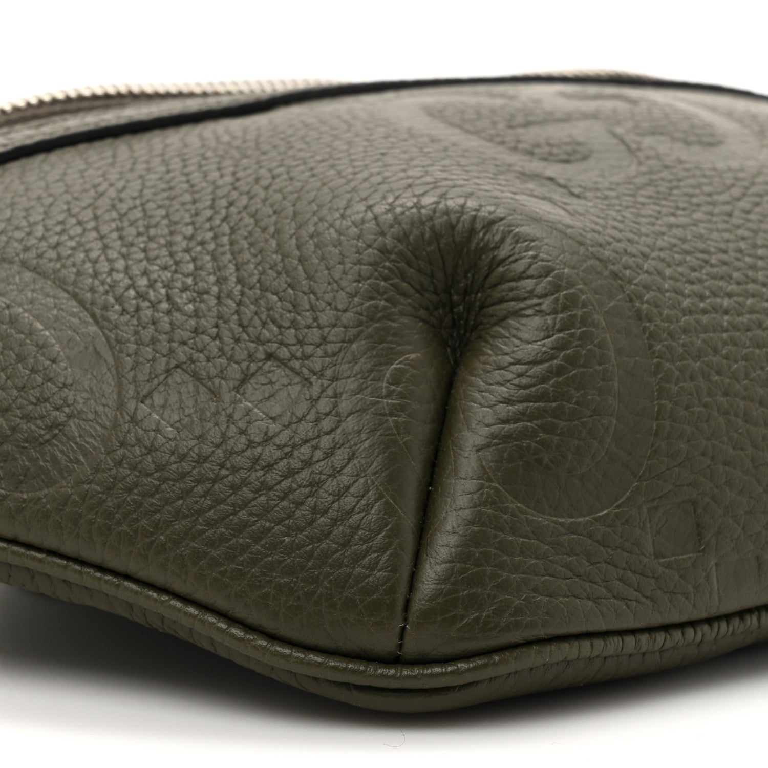 Gucci Piuma Calfskin Jumbo GG Embossed Small Belt Bag Dark Green 10 of 10