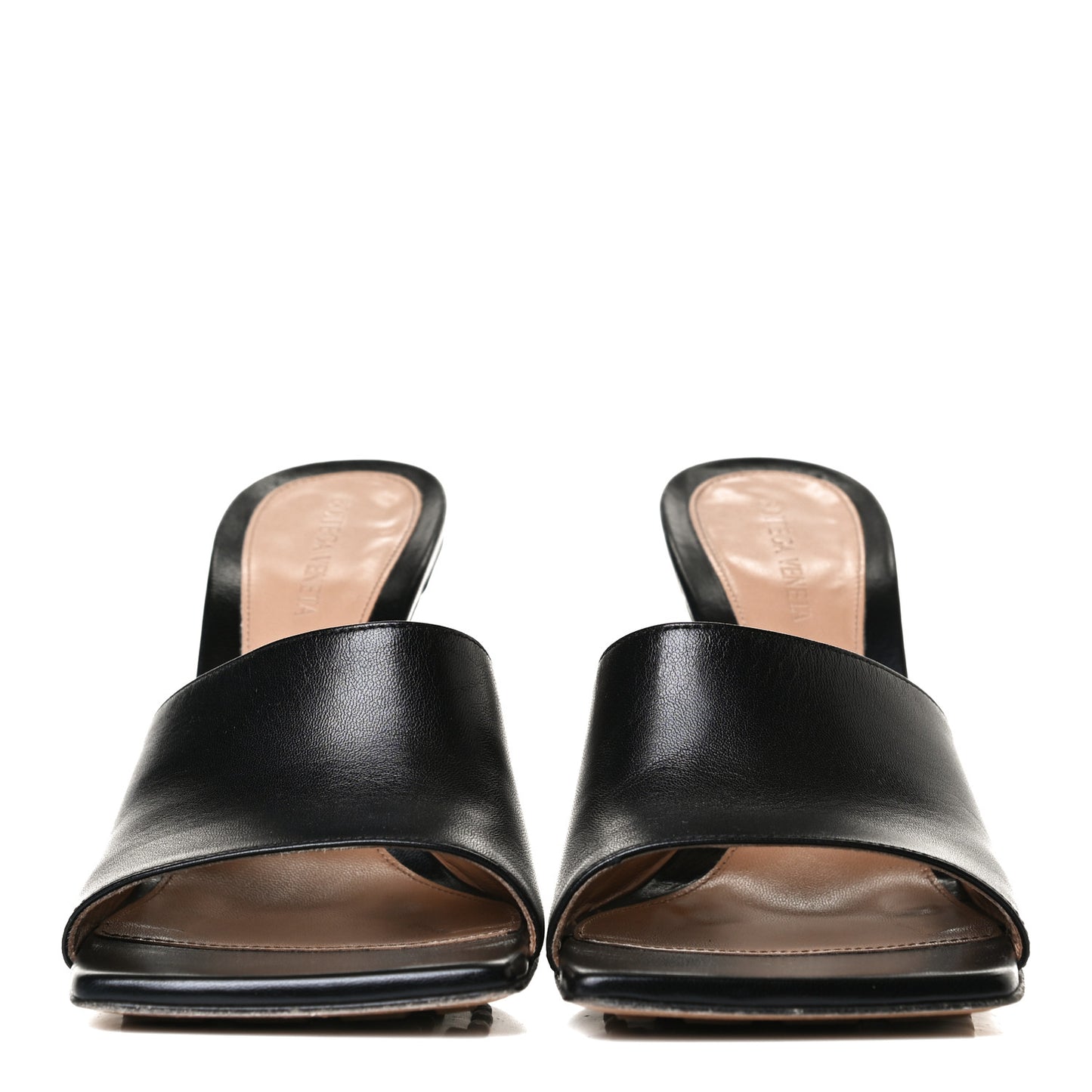 Lambskin Stretch Mule Sandals 41 Black