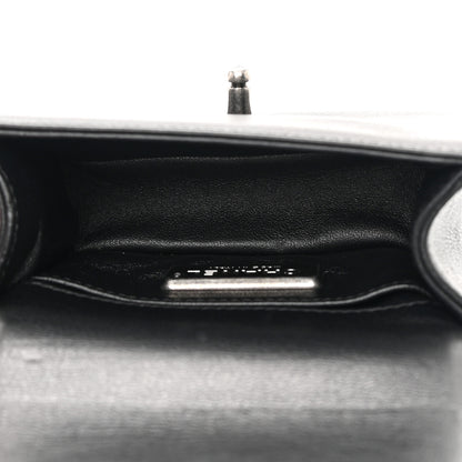 Chanel Galuchat Stingray Mini Boy Flap Black Silver 4 of 12