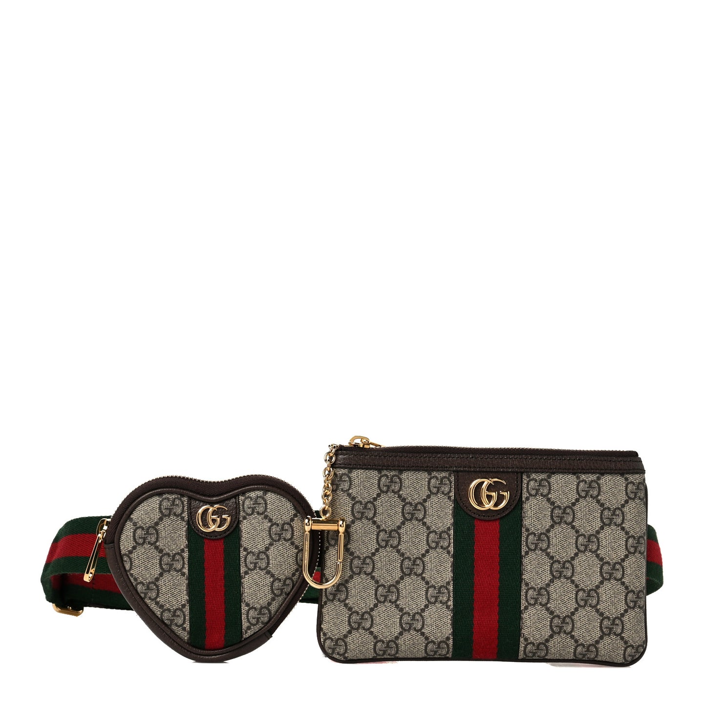GG Supreme Monogram Web Ophidia Utility Belt 100 40 Beige Ebony New Acero