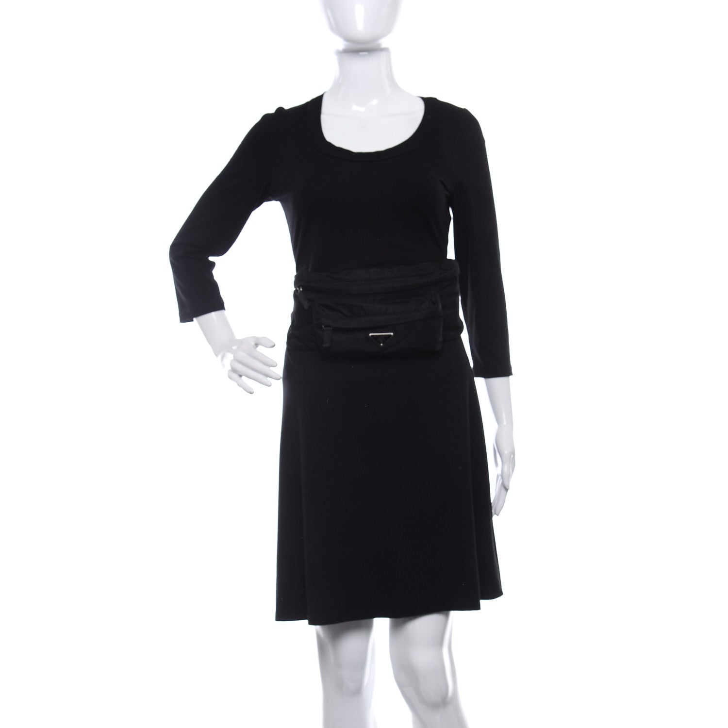 Prada Tessuto Nylon Montagna Belt Bag Black 2 of 9