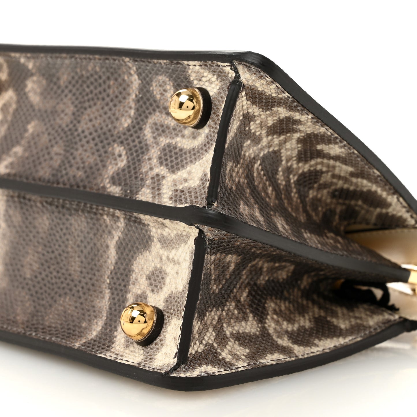 Lizard Togo Lucido Petite Peekaboo I SEE U Satchel Multicolor