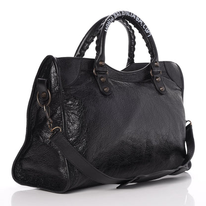 Balenciaga Agneau Arena Graffiti Short Strap Classic Hardware City Black White 3 of 10