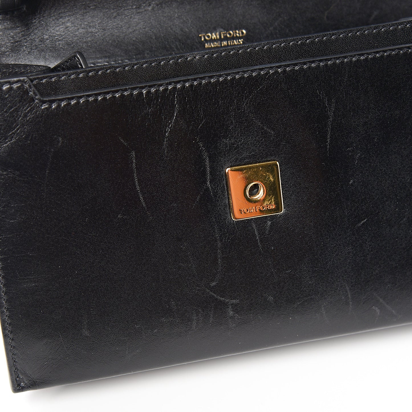 Calfskin Icon Shoulder Bag Black
