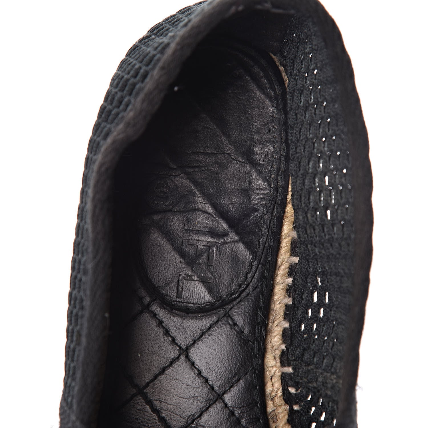 Chanel Mesh Lambskin Espadrilles 40 Black 13 of 14