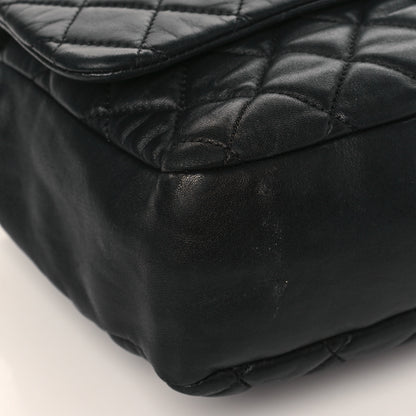 Chanel Lambskin Quilted Jumbo Coco Rain Flap Black 8 of 9