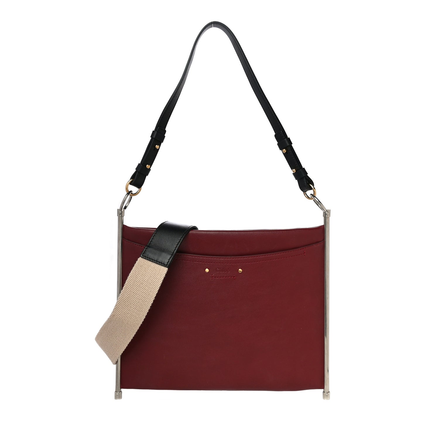 Smooth Calfskin Medium Roy Clutch Plum Purple