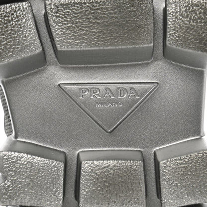 Prada Rubber Technical Knit Fabric Triangle Logo Evolution 55mm Sneakers 38 Argento 6 of 9
