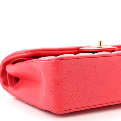 Chanel Caviar Quilted Small Double Flap Dark Pink 9 of 11