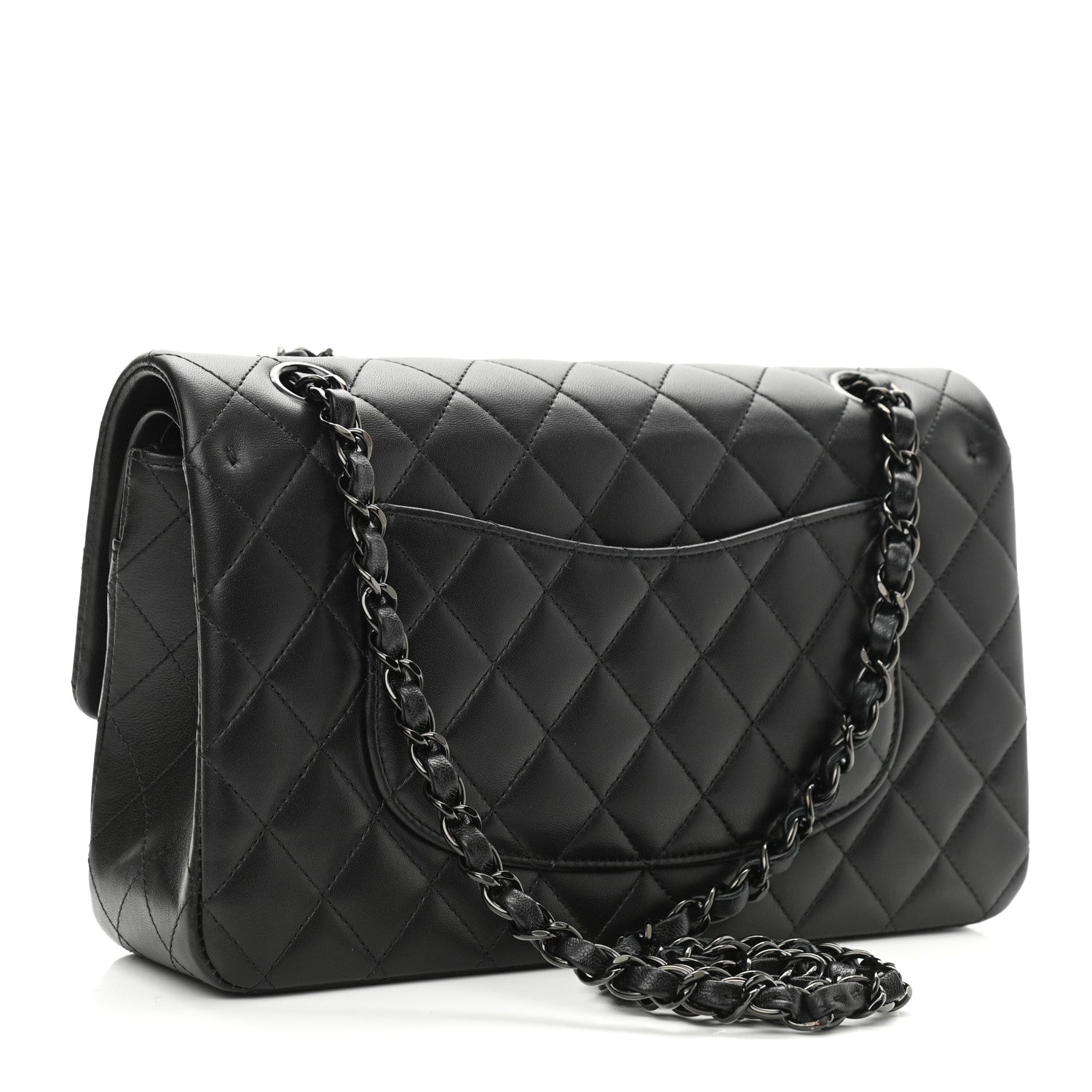 Chanel Lambskin Quilted Medium Double Flap So Black 3 of 10