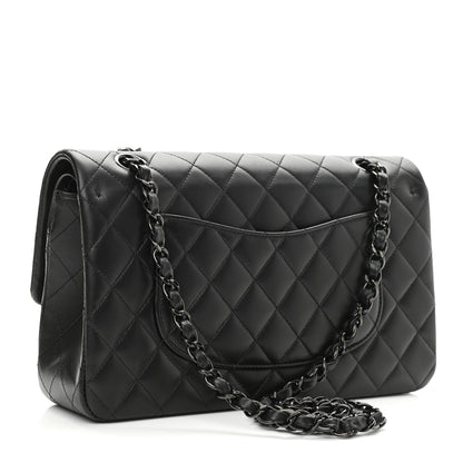Chanel Lambskin Quilted Medium Double Flap So Black 3 of 10