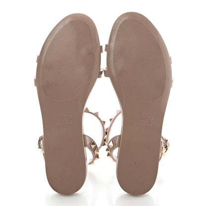 Valentino Garavani PVC Jelly Rockstud Caged Sandals 36 Poudre 7 of 7