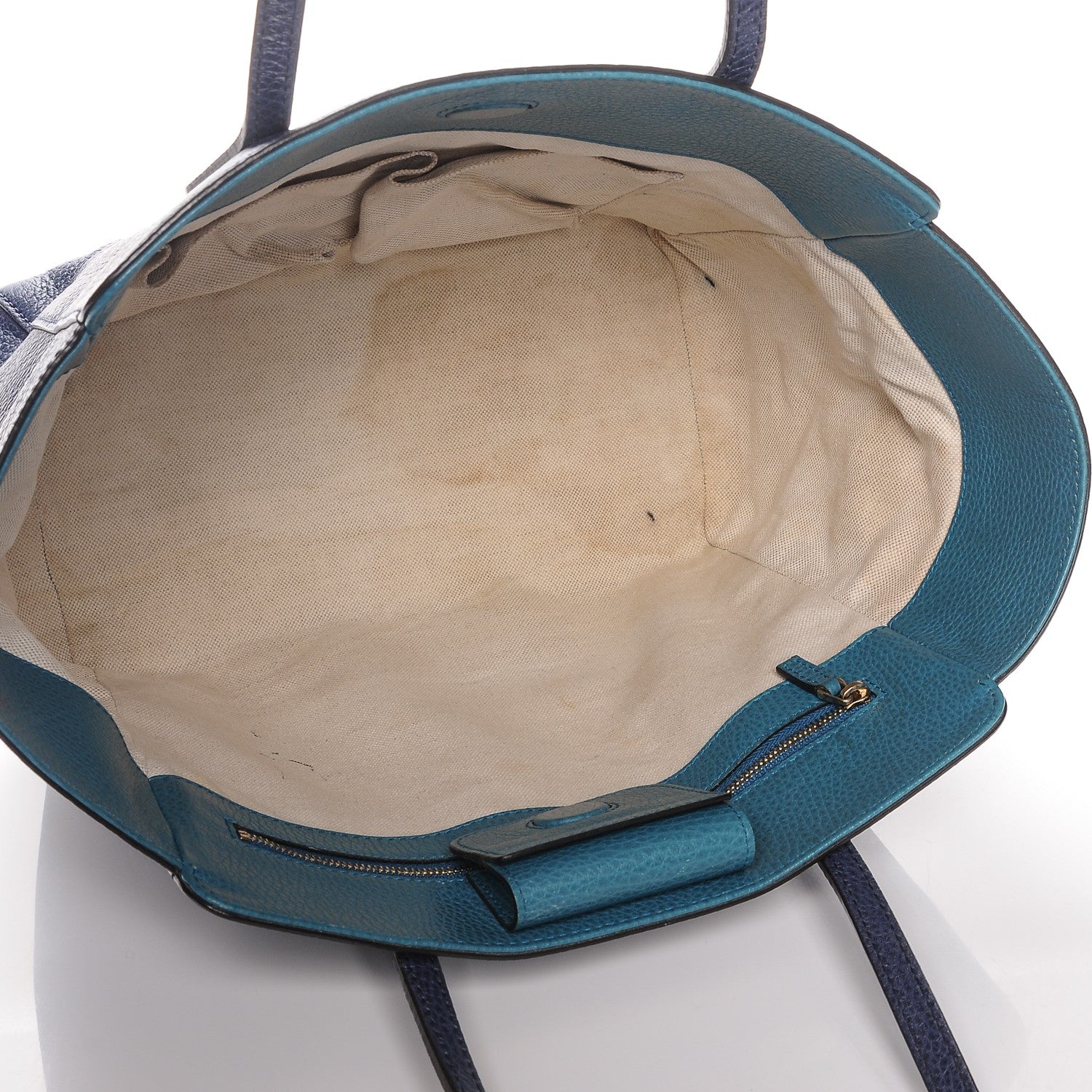 Gucci Dollar Calfskin Small Swing Tote Classic Marine Deep Cobalt 6 of 11