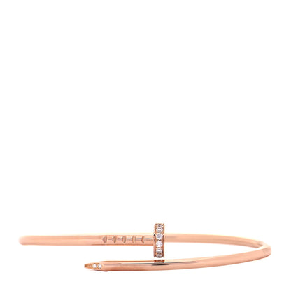 Cartier 18K Pink Gold Diamond Small Juste Un Clou Bracelet 15 1 of 5