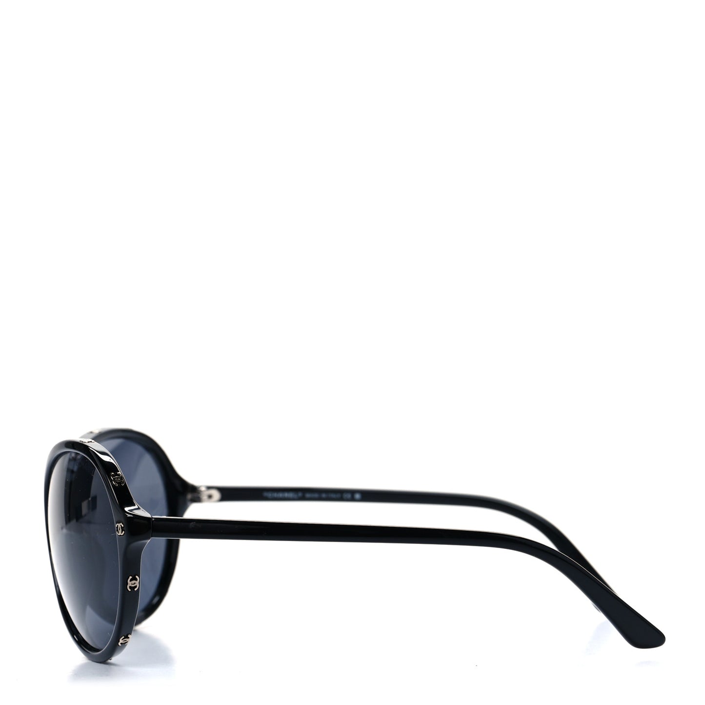 Acetate Round CC Sunglasses 5117 Black