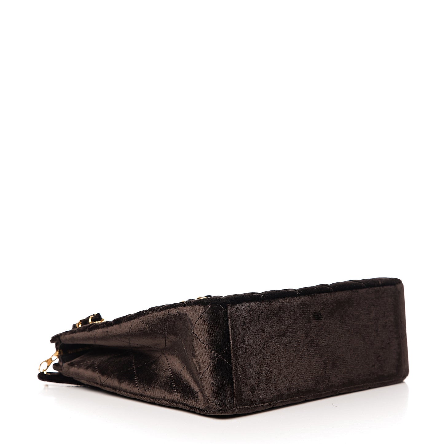 Velvet Quilted Shoulder Bag Brown