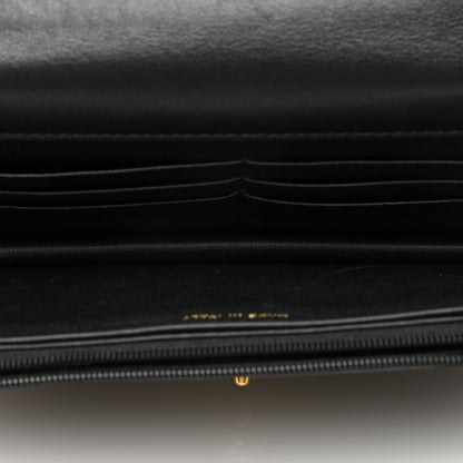Chanel Shiny Nappa Quilted Mini Metal Wood Top Handle Flap Black 5 of 10