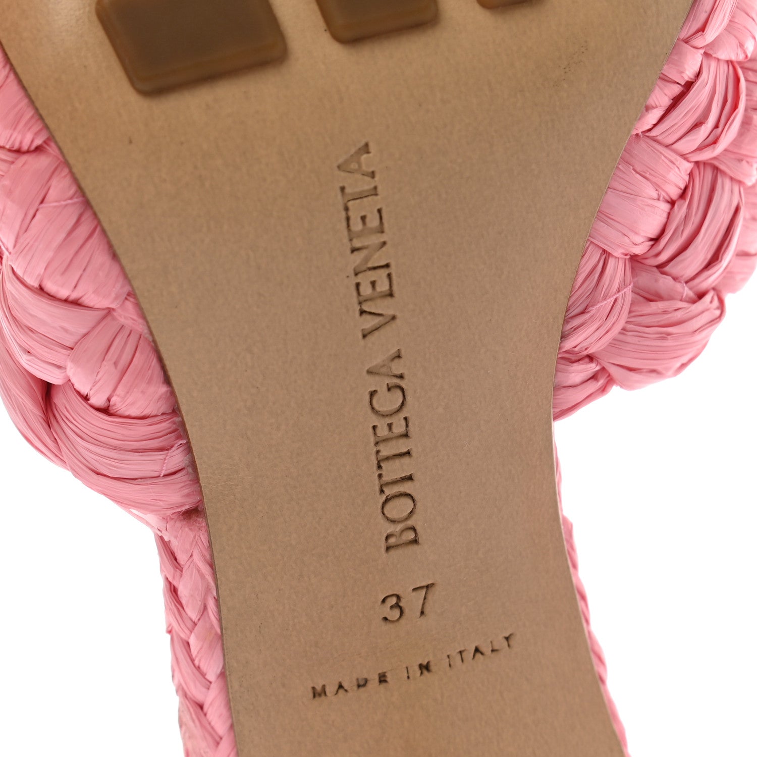 Bottega Veneta Raffia Twisted Intrecciato Stretch Mule Sandals 37 Blossom 6 of 9