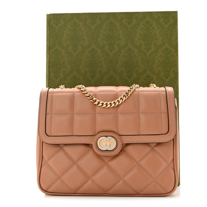 Gucci Calfskin Quilted Small Deco Shoulder Bag Camelia 11 of 11