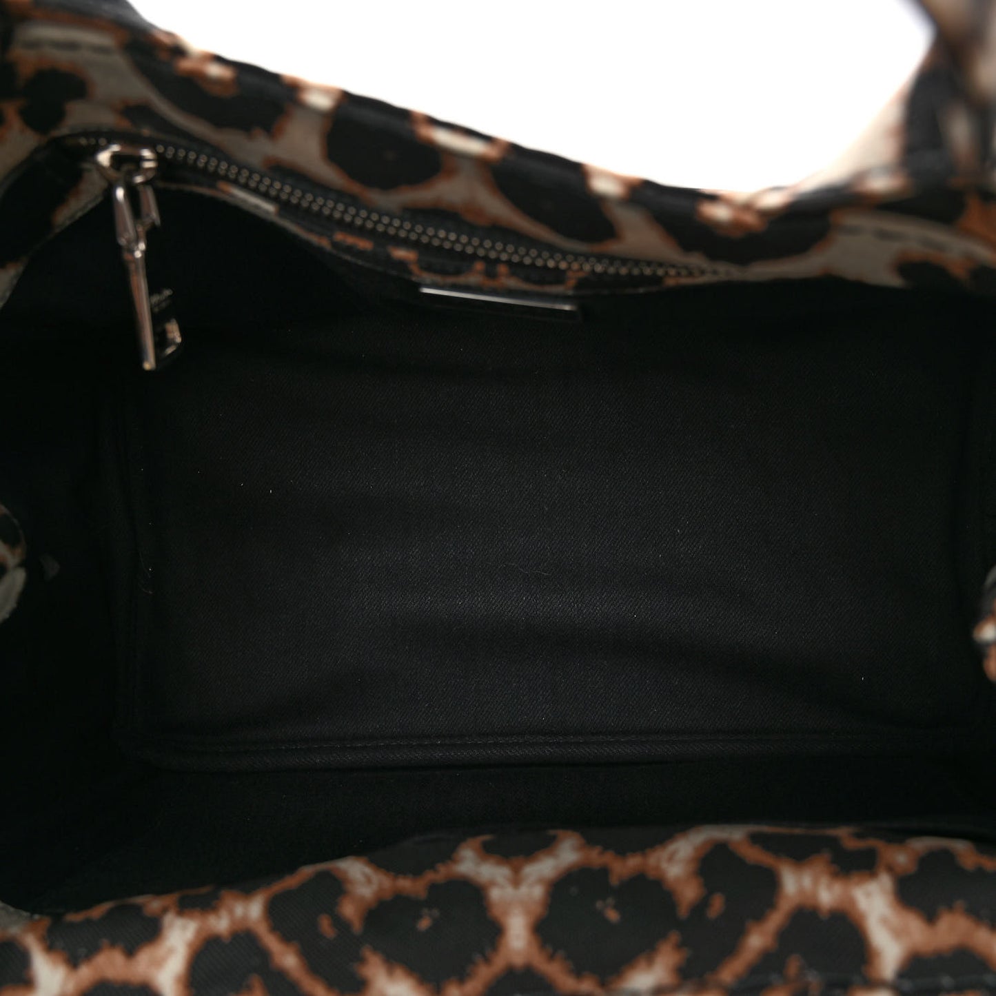 Canvas Leopard Print Small Tote Miele