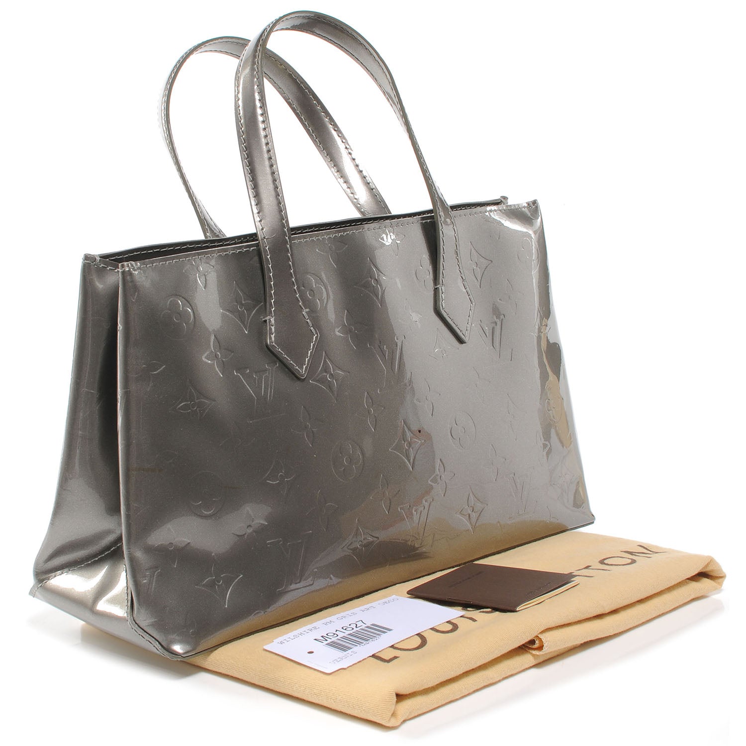 Louis Vuitton Vernis Wilshire PM Gris Art Deco 3 of 7