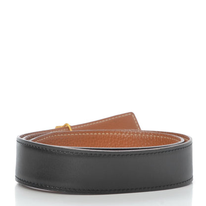 Hermes Box Togo 32mm H Belt 70 Black Gold 3 of 7