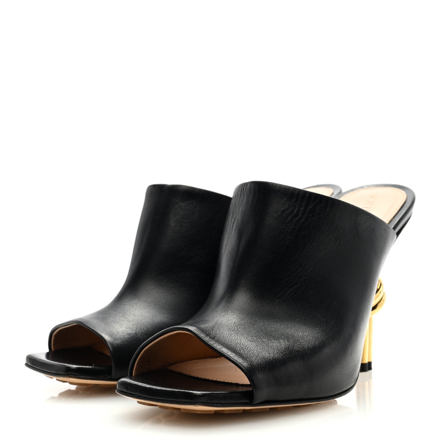 Bottega Veneta Lambskin Knot Mule Sandals 36 Black 2 of 7