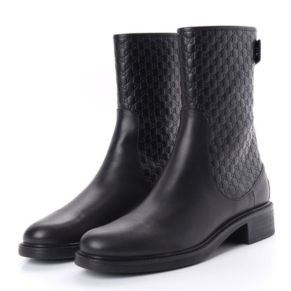 Gucci Soft Microguccissima Zip Boots 39 Black 2 of 9