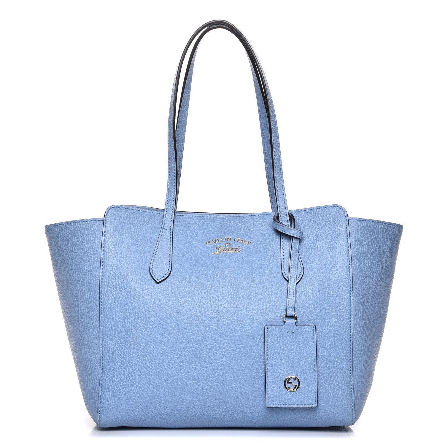Gucci Dollar Calfskin Small Swing Tote Mineral Blue 1 of 11
