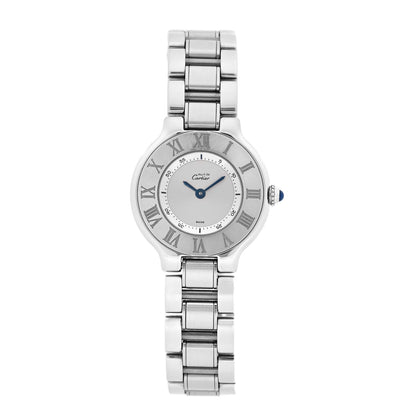 Cartier Stainless Steel 28mm Must De 21 Quartz Watch 1 of 4