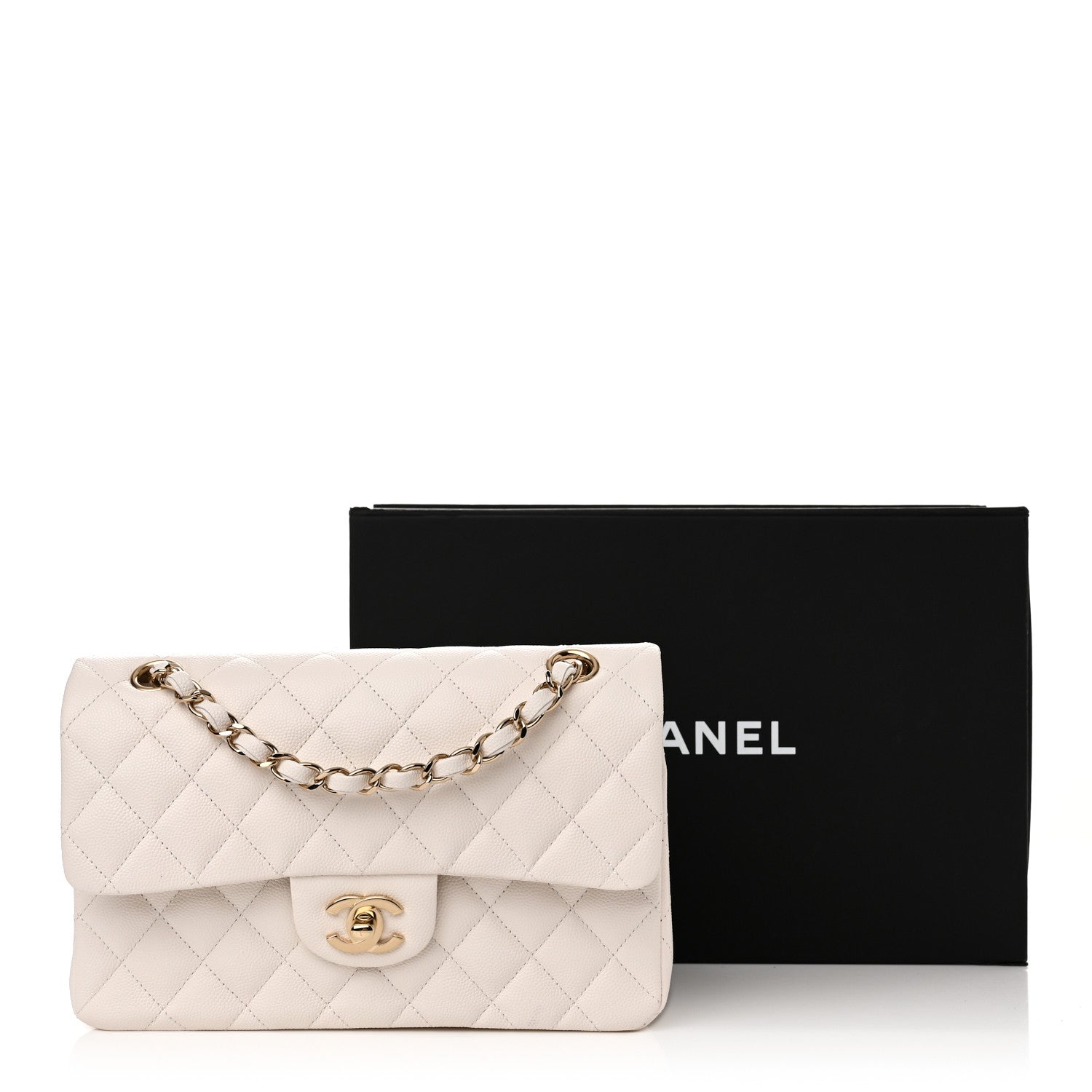 Chanel Caviar Quilted Small Double Flap White 11 of 11