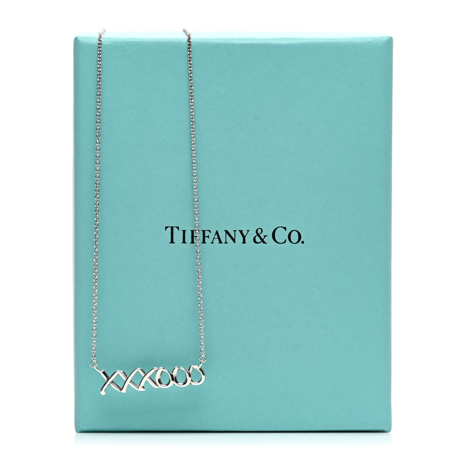 Tiffany Sterling Silver Paloma's Graffiti Love and Kisses Pendant Necklace 5 of 5