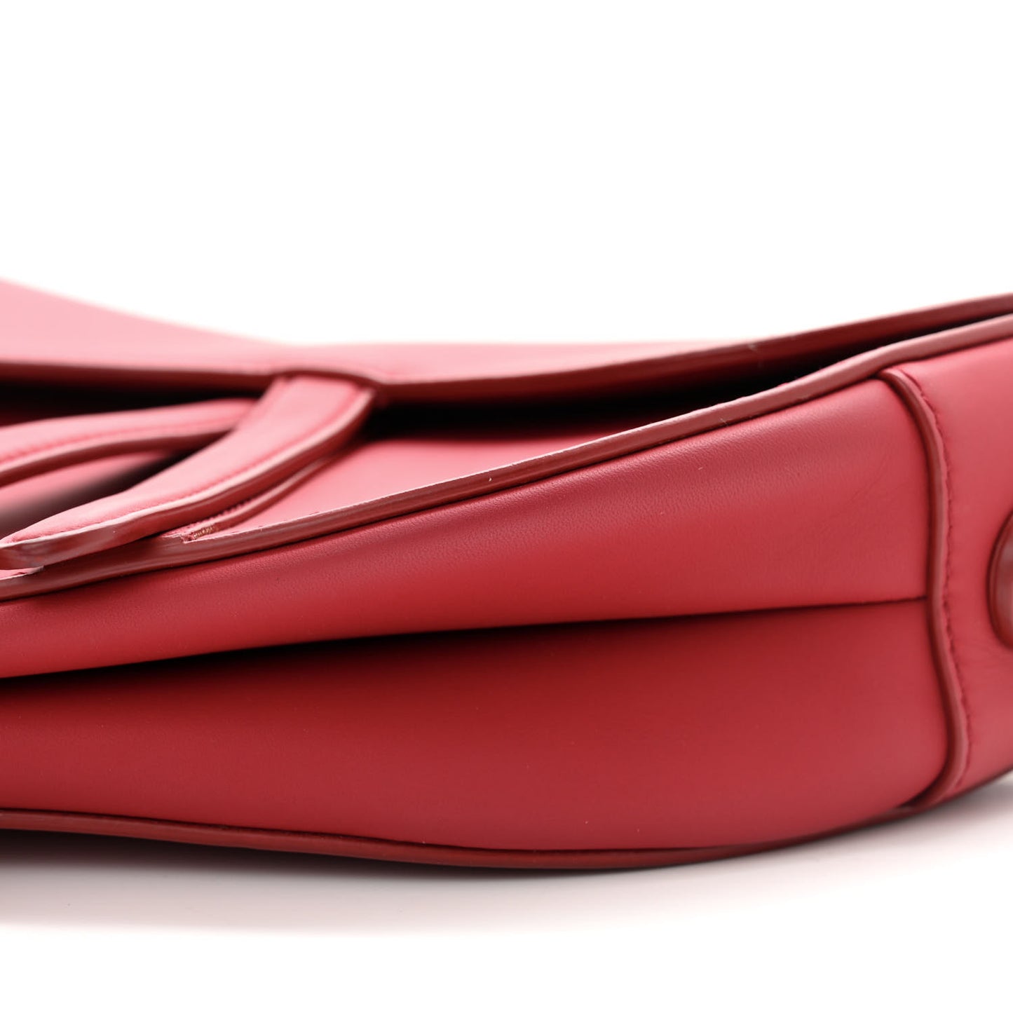 Ultra Matte Calfskin Saddle Bag Red