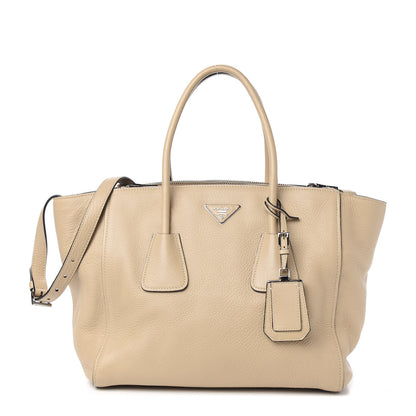 Prada Vitello Daino Twin Pocket Tote Sabbia 1 of 10