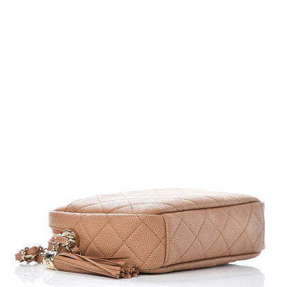 Chanel Caviar Quilted Coco Tassel Camera Case Beige 10 of 13