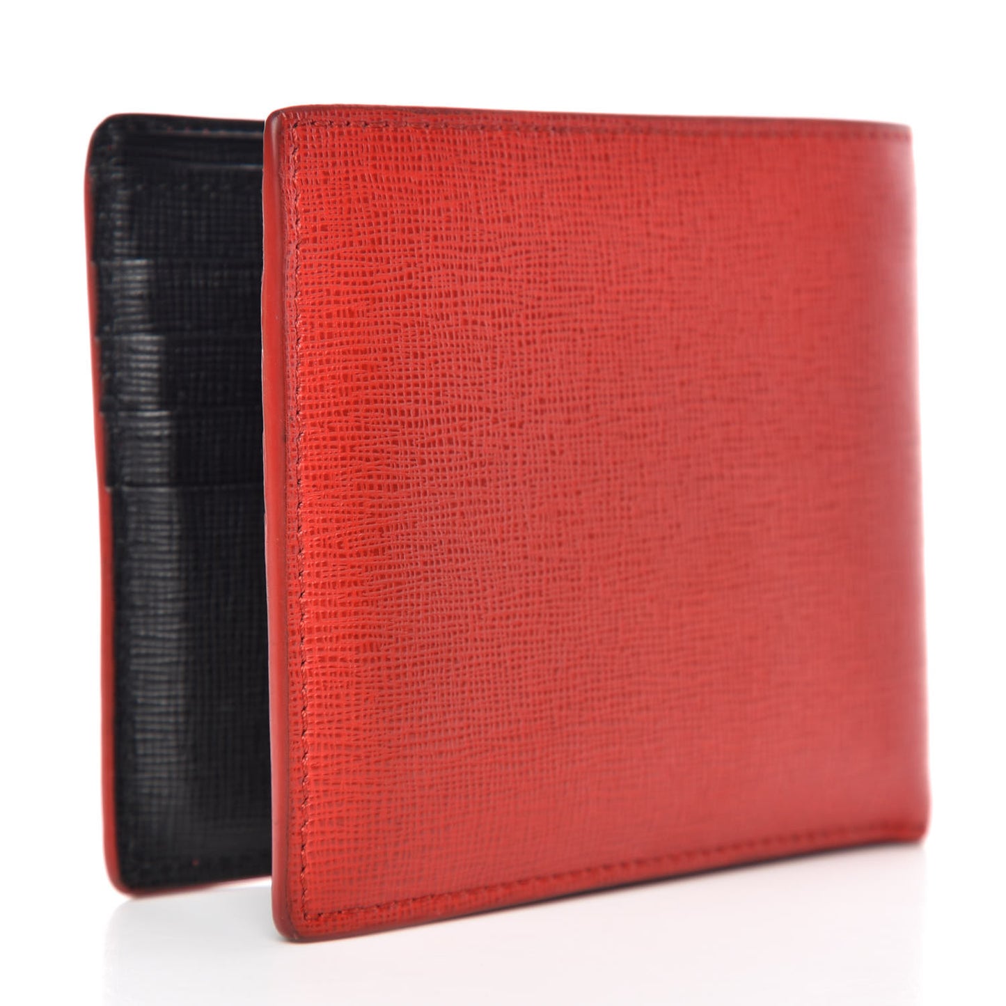 Vitello Elite Flamingo Lightning Monster Eyes Bi-Fold Wallet Rosso White Black