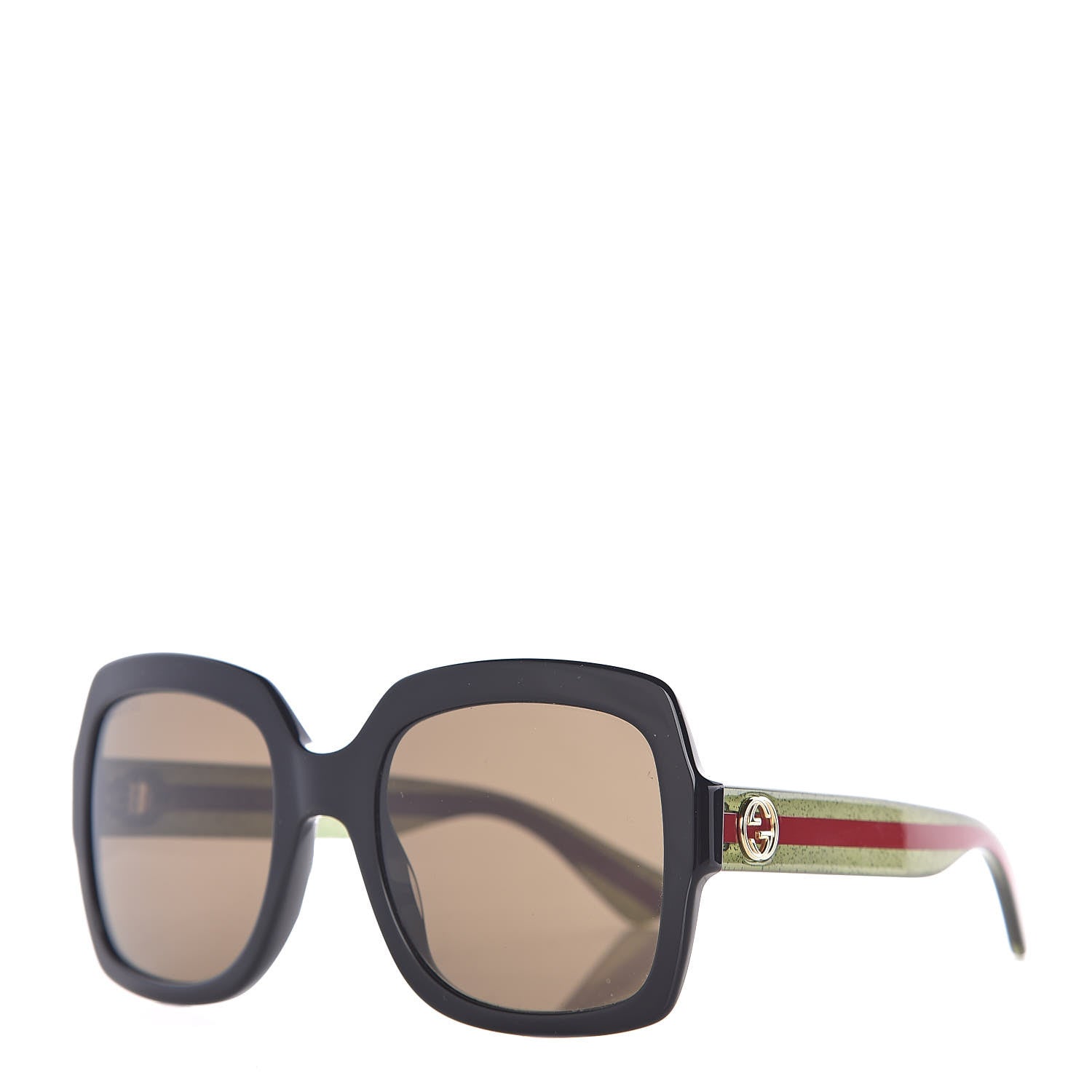 Gucci Oversize Square Web GG 0036S Sunglasses Black 1 of 11