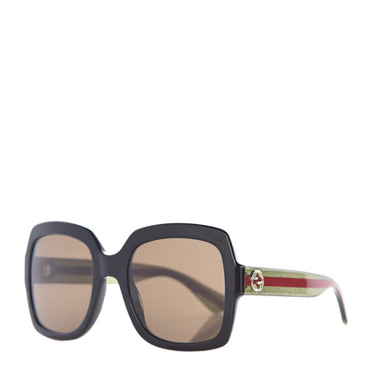 Gucci Oversize Square Web GG 0036S Sunglasses Black 1 of 11