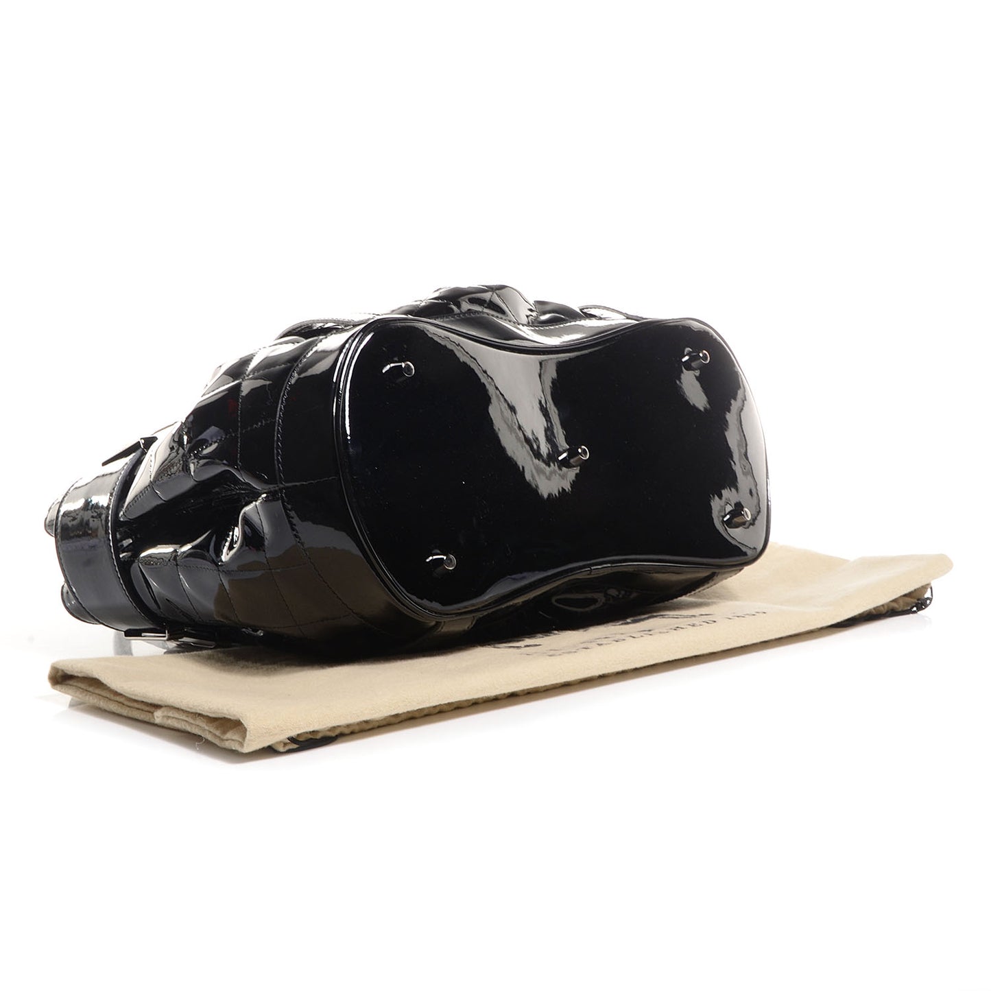 Patent Quilted Beaton Black