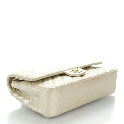 Chanel Iridescent Calfskin Quilted Medium Double Flap Light Gold 4 of 10