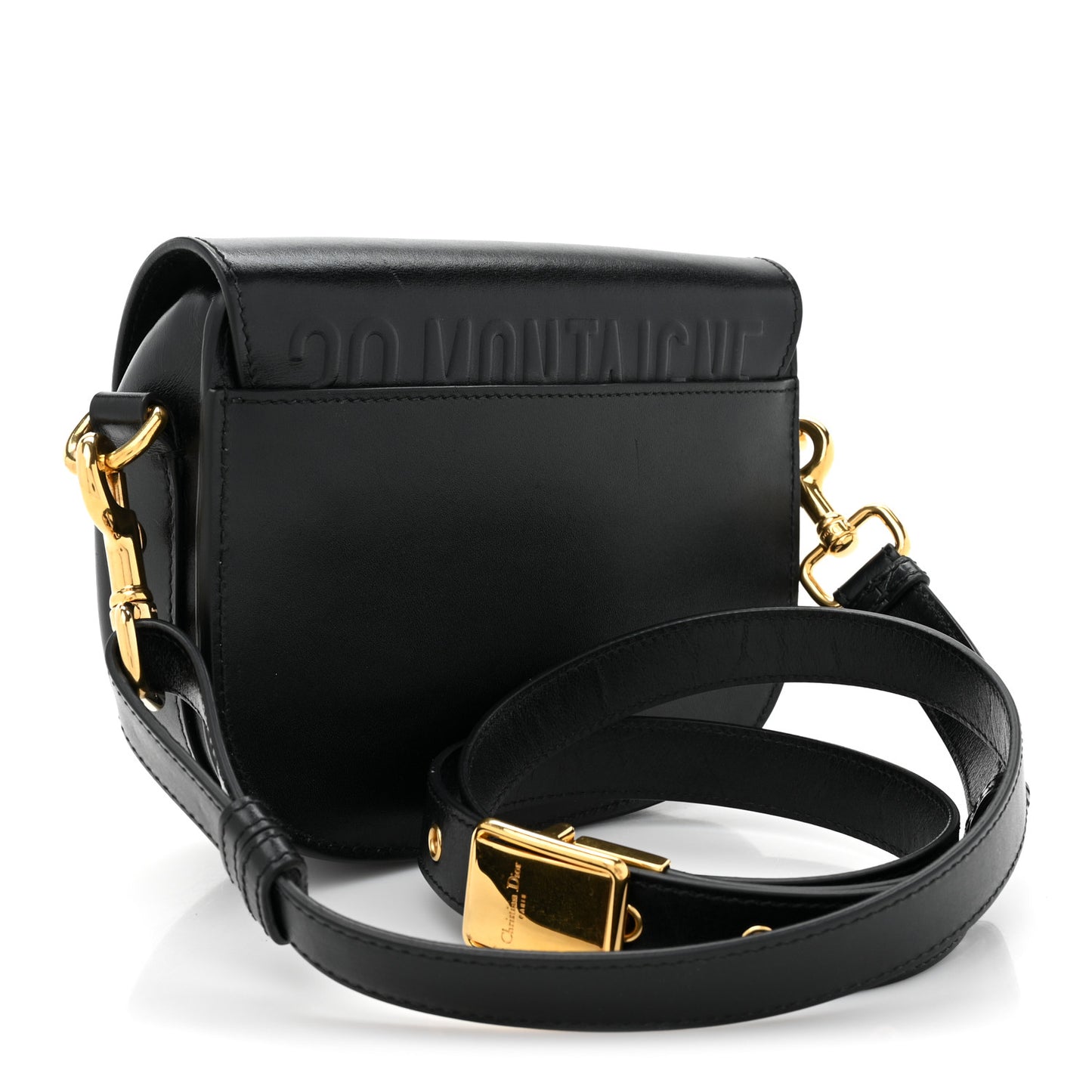 Box Calfskin Small Bobby Flap Black