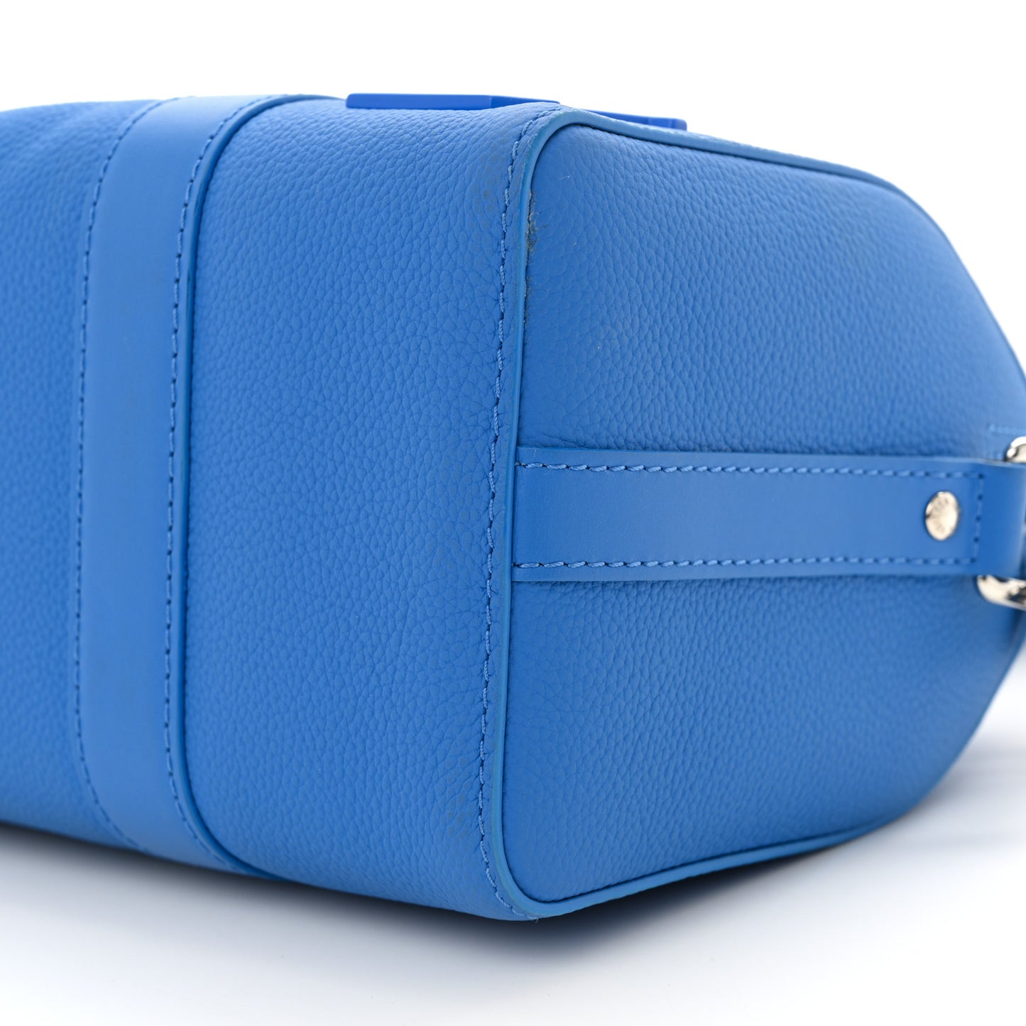 Grained Calfskin Aerogram City Keepall Bright Blue