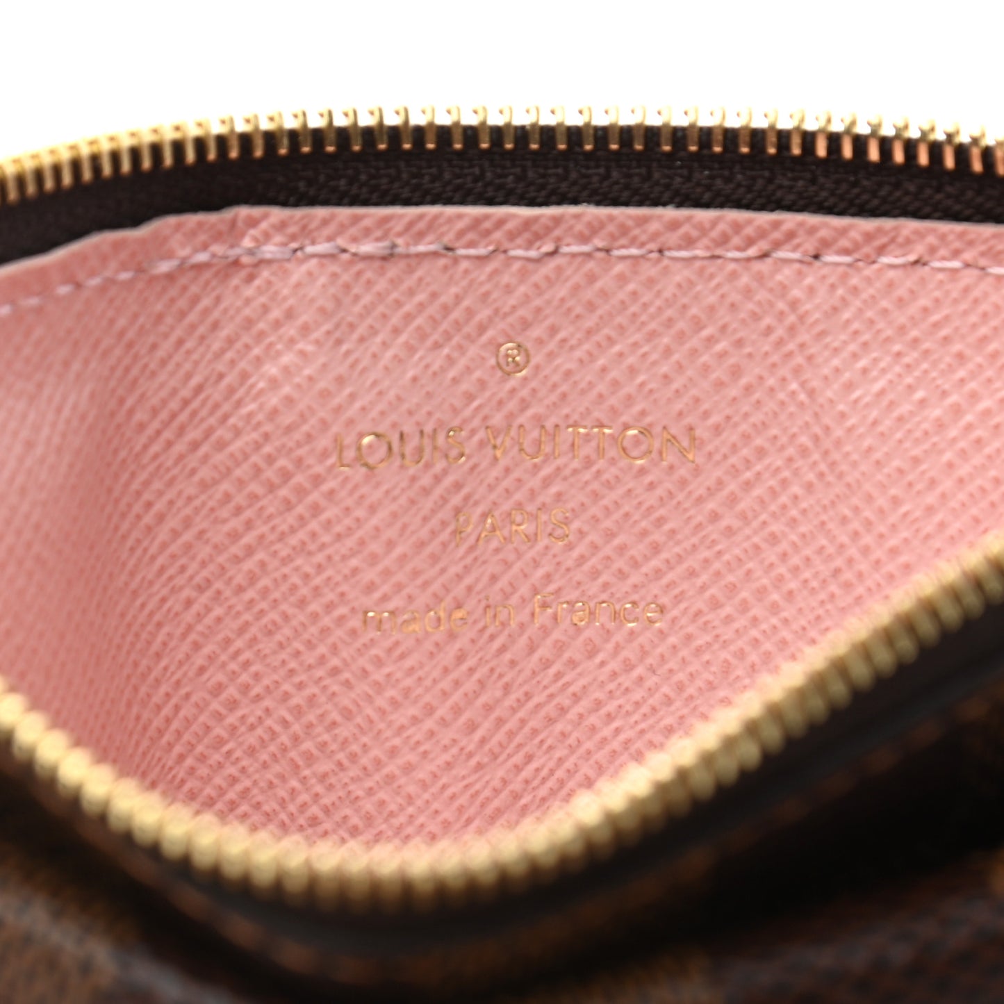 Damier Ebene Recto Verso Card Holder Rose Ballerine