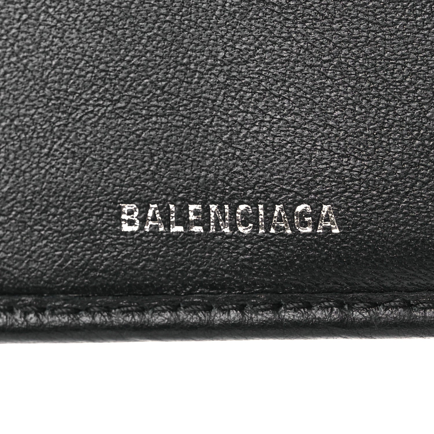 Balenciaga Textured Calfskin Passport Holder Black 6 of 8