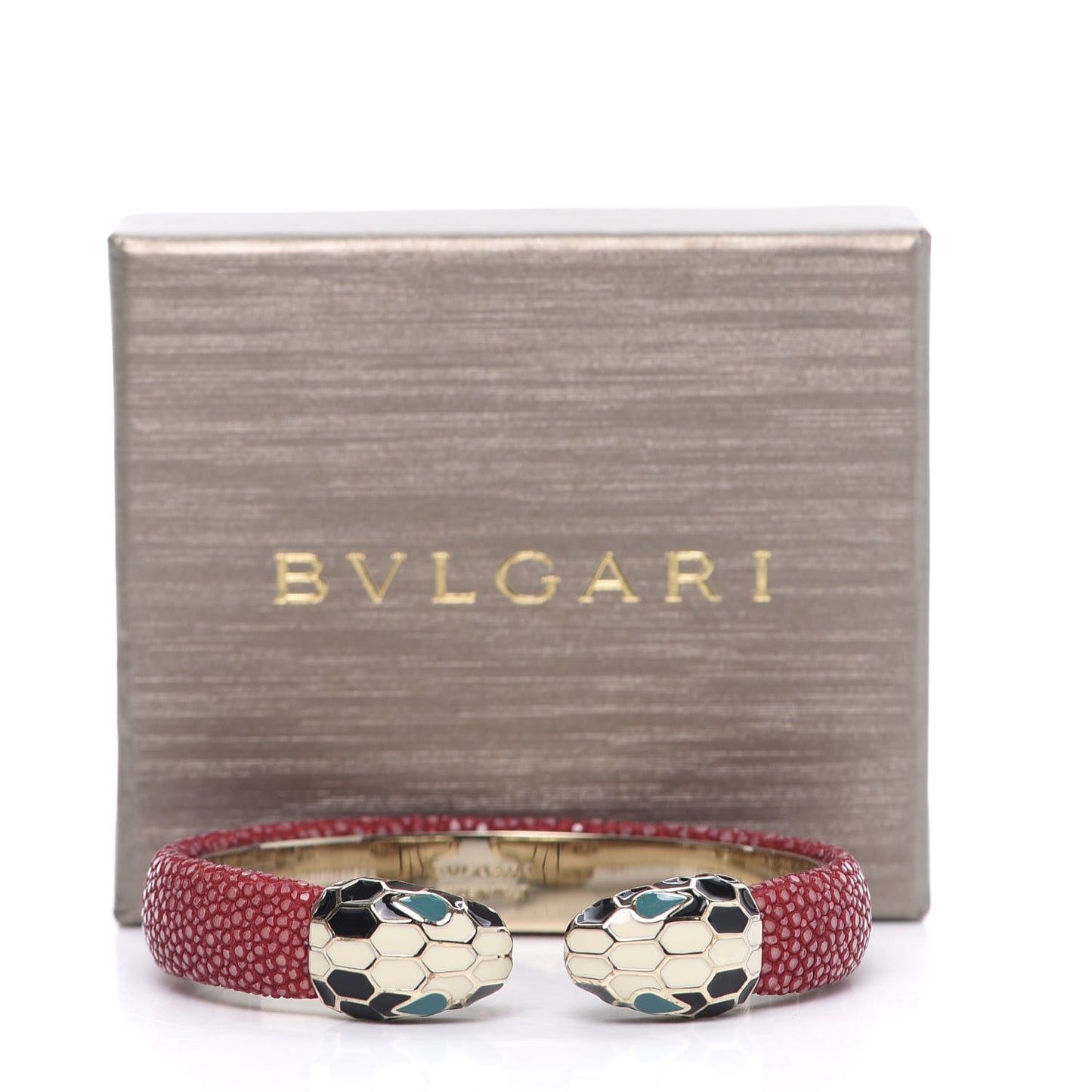 Galuchat Serpenti Forever Bracelet M Red