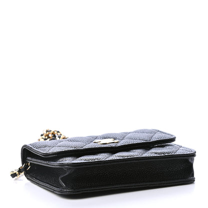 Chanel Caviar Quilted Miss Coco Clutch With Chain Black 3 of 5