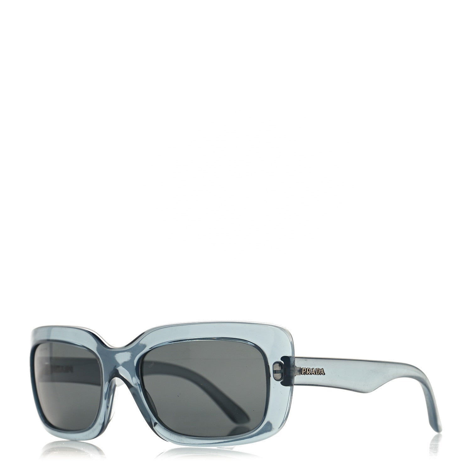 Prada Acetate Square Sunglasses SPR 23M Transparent Blue 1 of 9