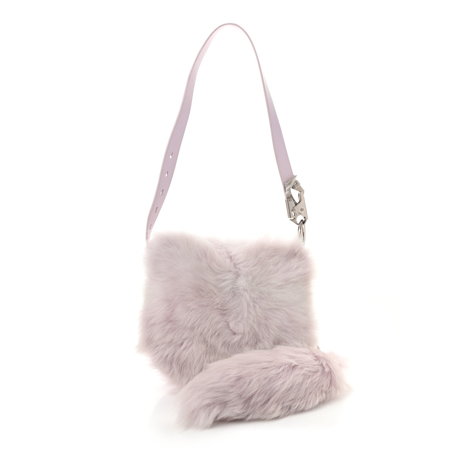 Burberry Shearling Small Knight Crossbody Bag Haze 1 of 9