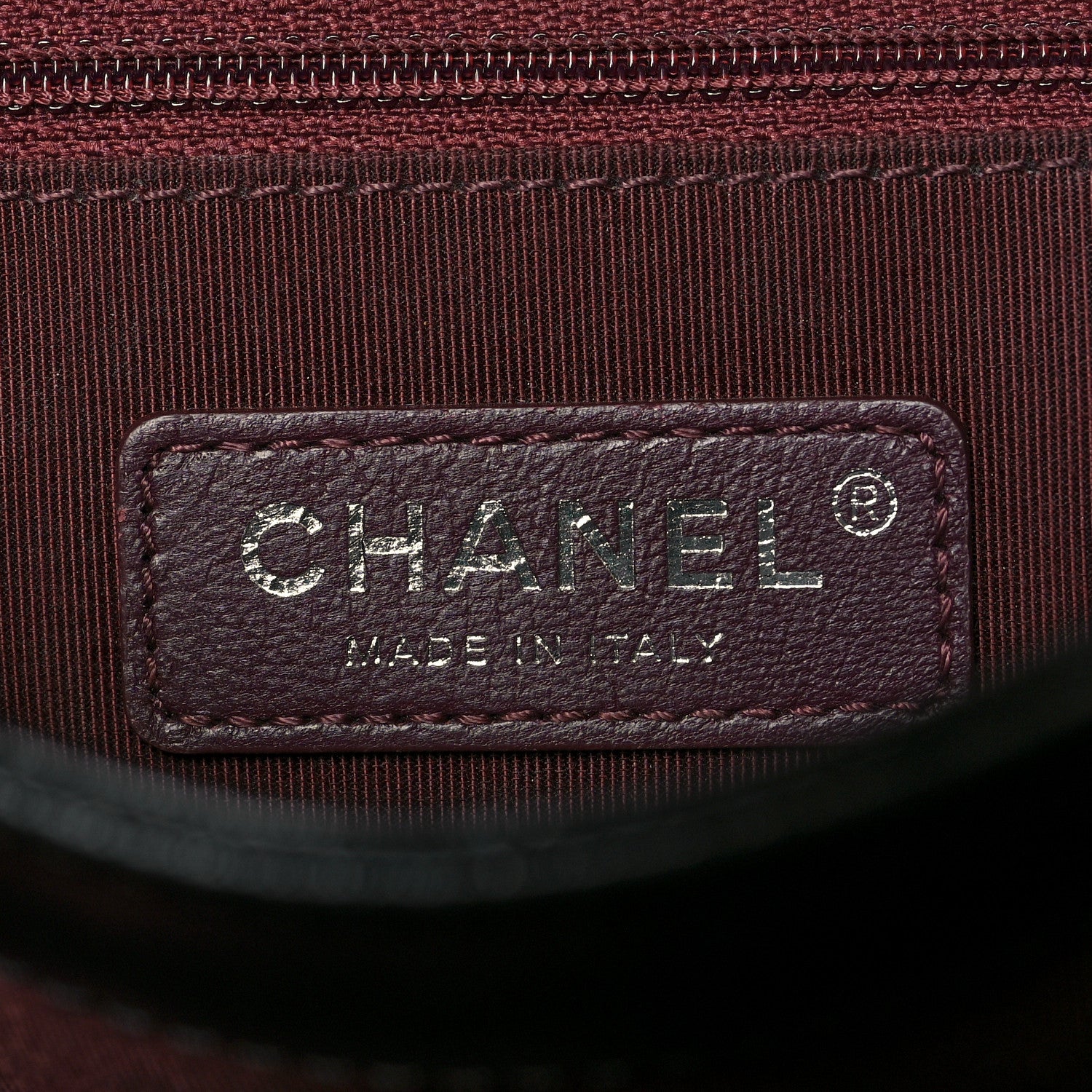 Chanel Goatskin Quilted Small CC University Shopping Tote Black 5 of 10